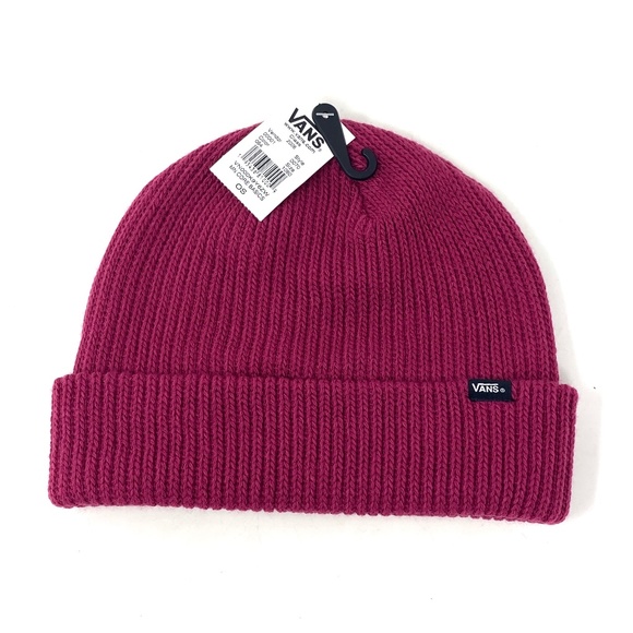 VANS Core Basics Beanie Raspberry Radiance Knit Unisex Cuffed Cap VN000K9Y6ZW - Picture 2 of 5